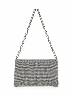 La Regale silver chainmail purse with chain strap.